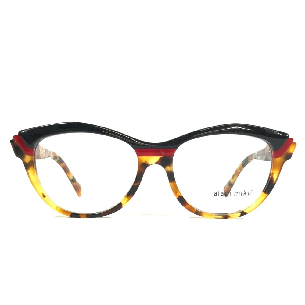 Alain Mikli Eyeglasses Frames Sarlot A03128 004 Havana Rouge Black 53-16-145